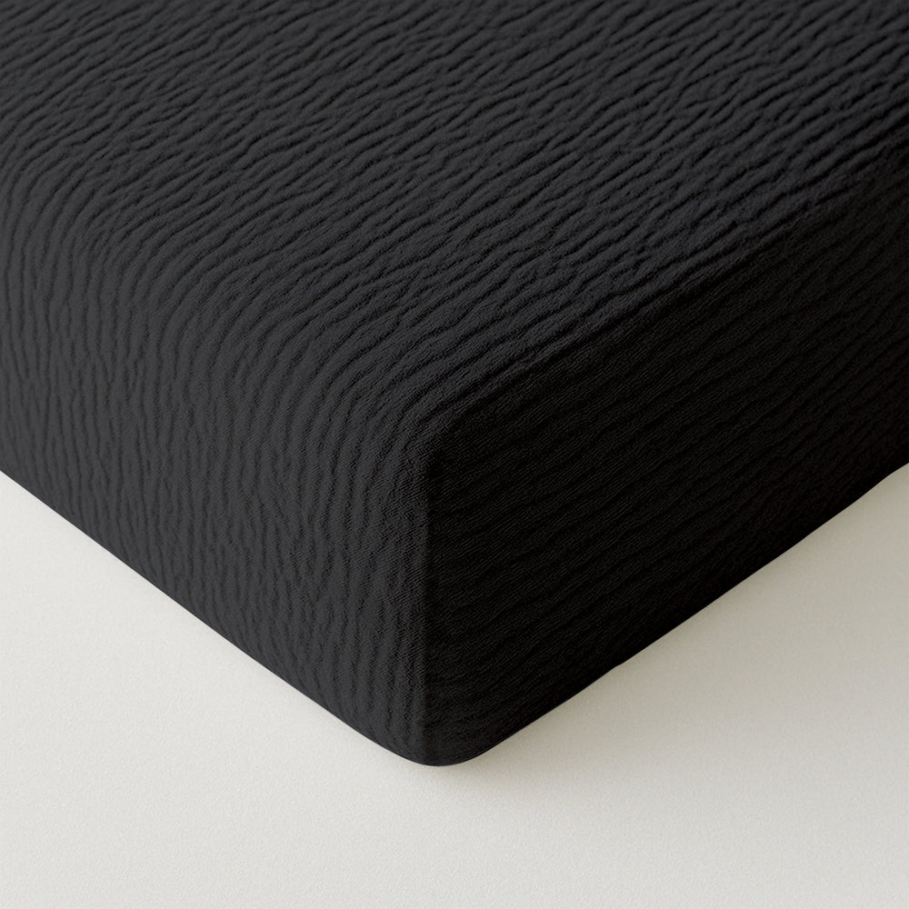 Mousseline hoeslaken - microvezel - antraciet