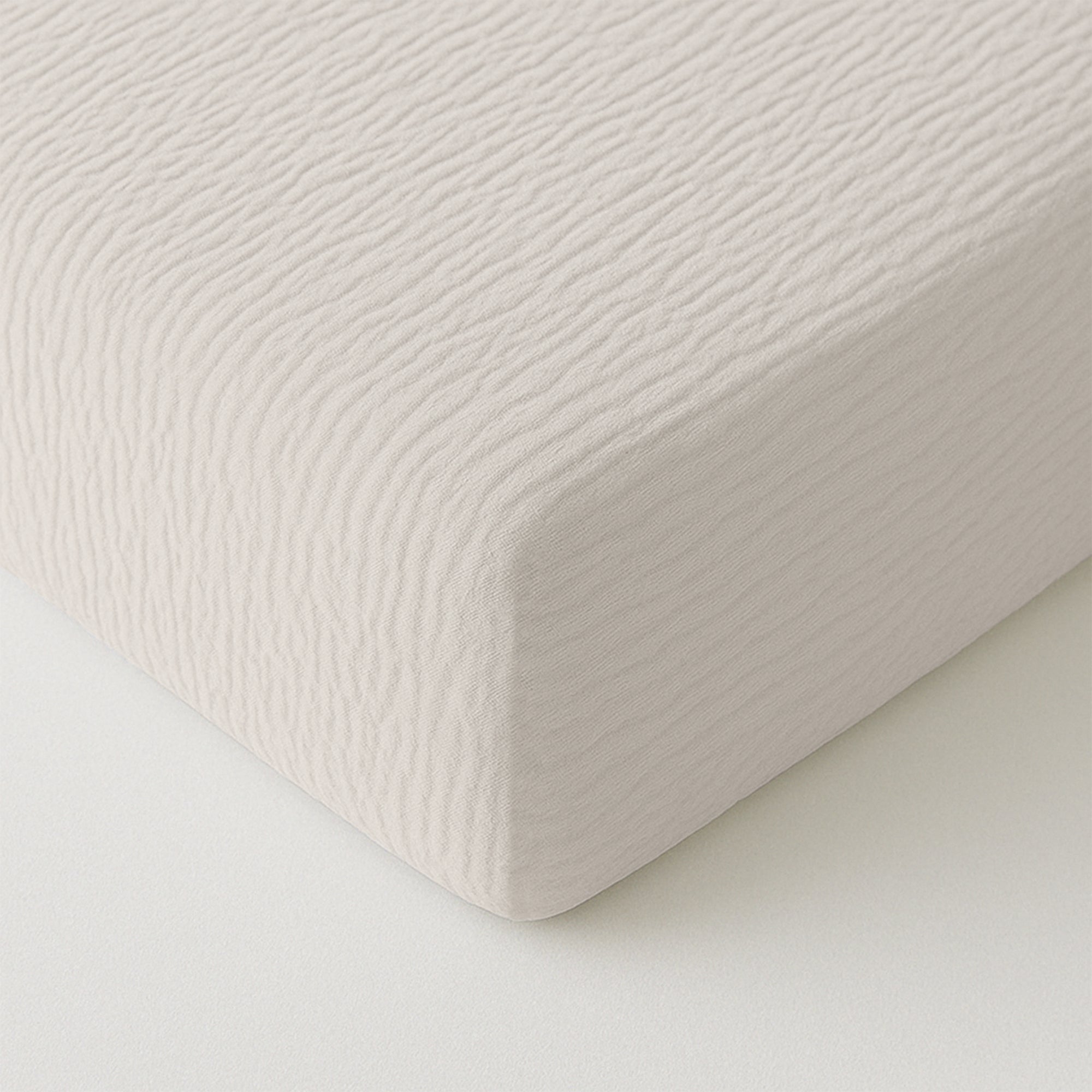 Decoware mousseline hoeslaken - microvezel - creme