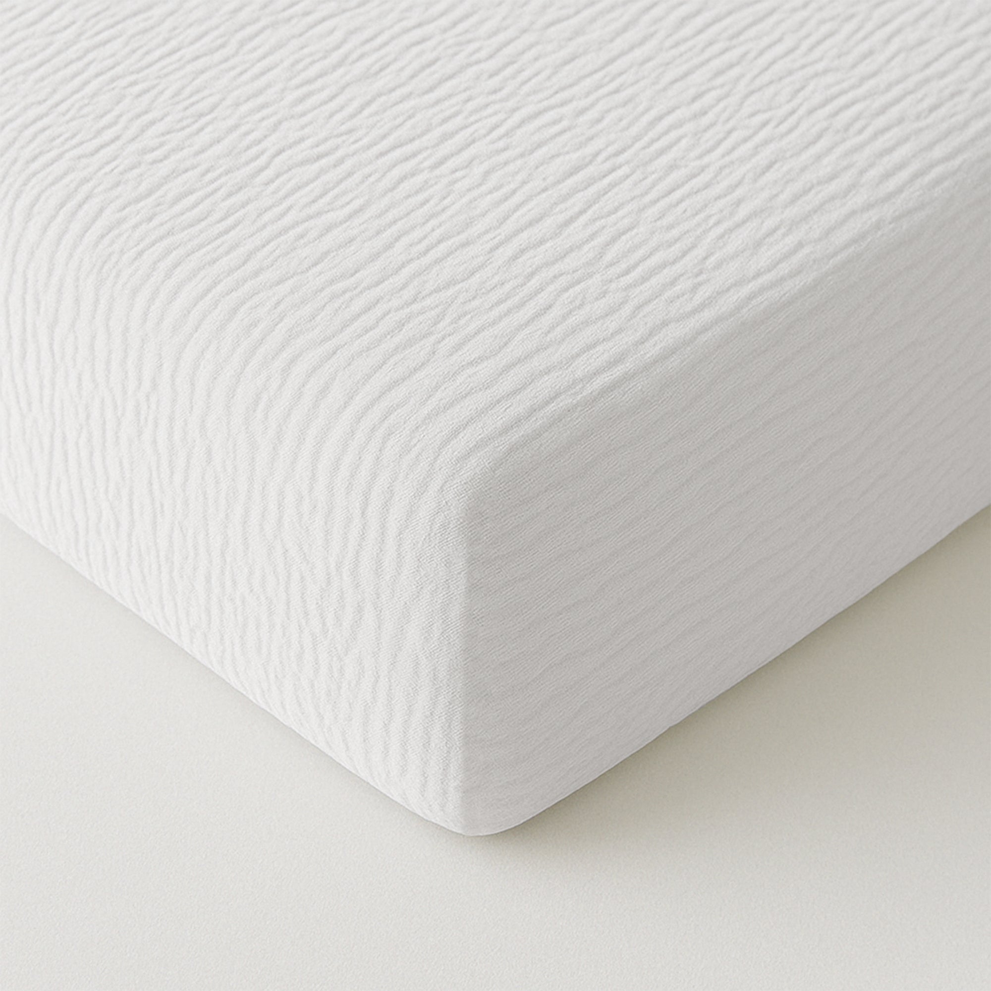 Decoware mousseline hoeslaken - microvezel - wit