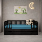 Decoware peuter hoeslaken - katoen - blauw - 70x150 cm