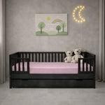 Decoware peuter hoeslaken - katoen - roze - 70x150 cm