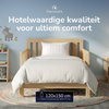 Decoware peuter dekbedovertrek Hotelstreep - wit - katoen satijn