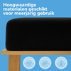 Teddy fleece hoeslaken - zwart