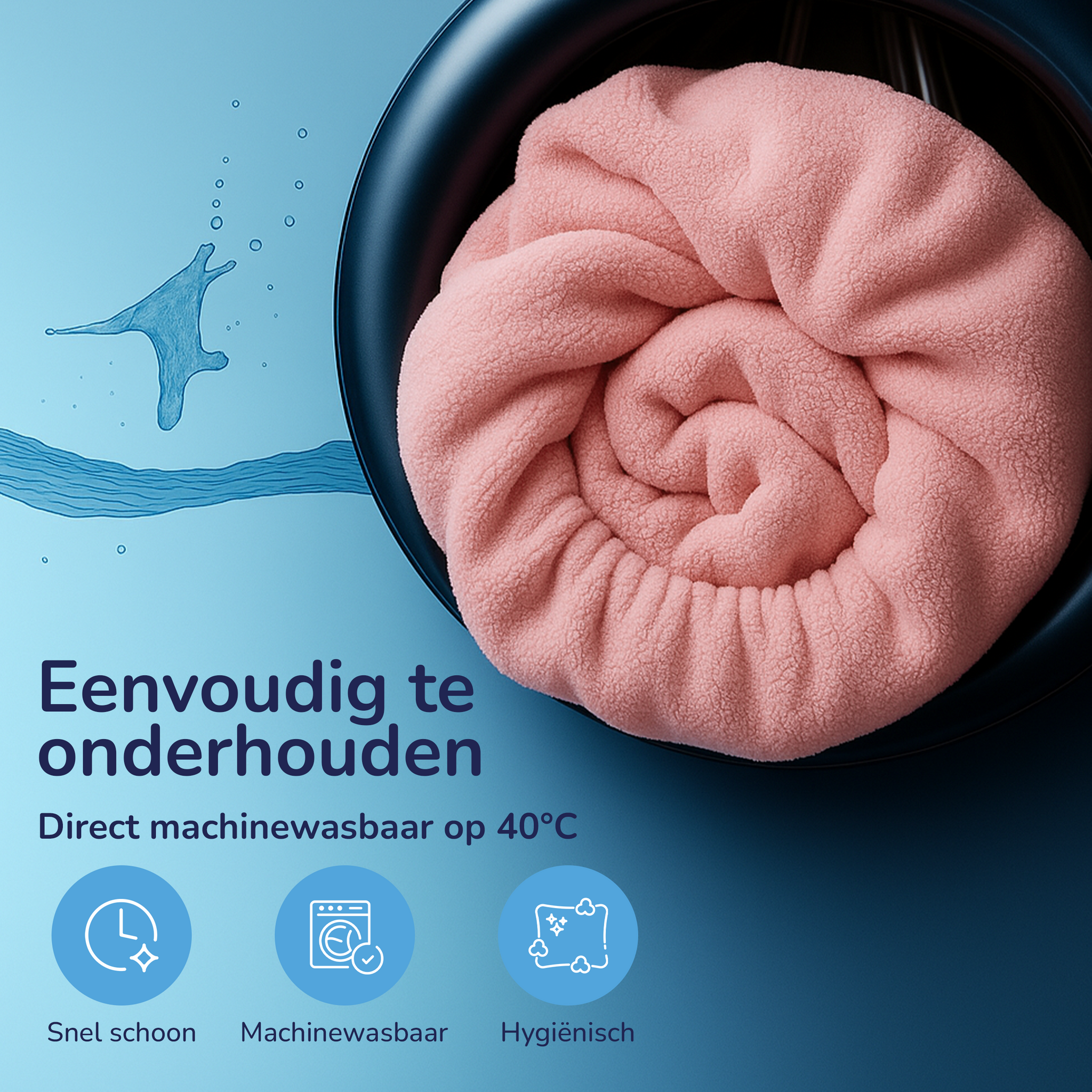 Teddy fleece hoeslaken - roze