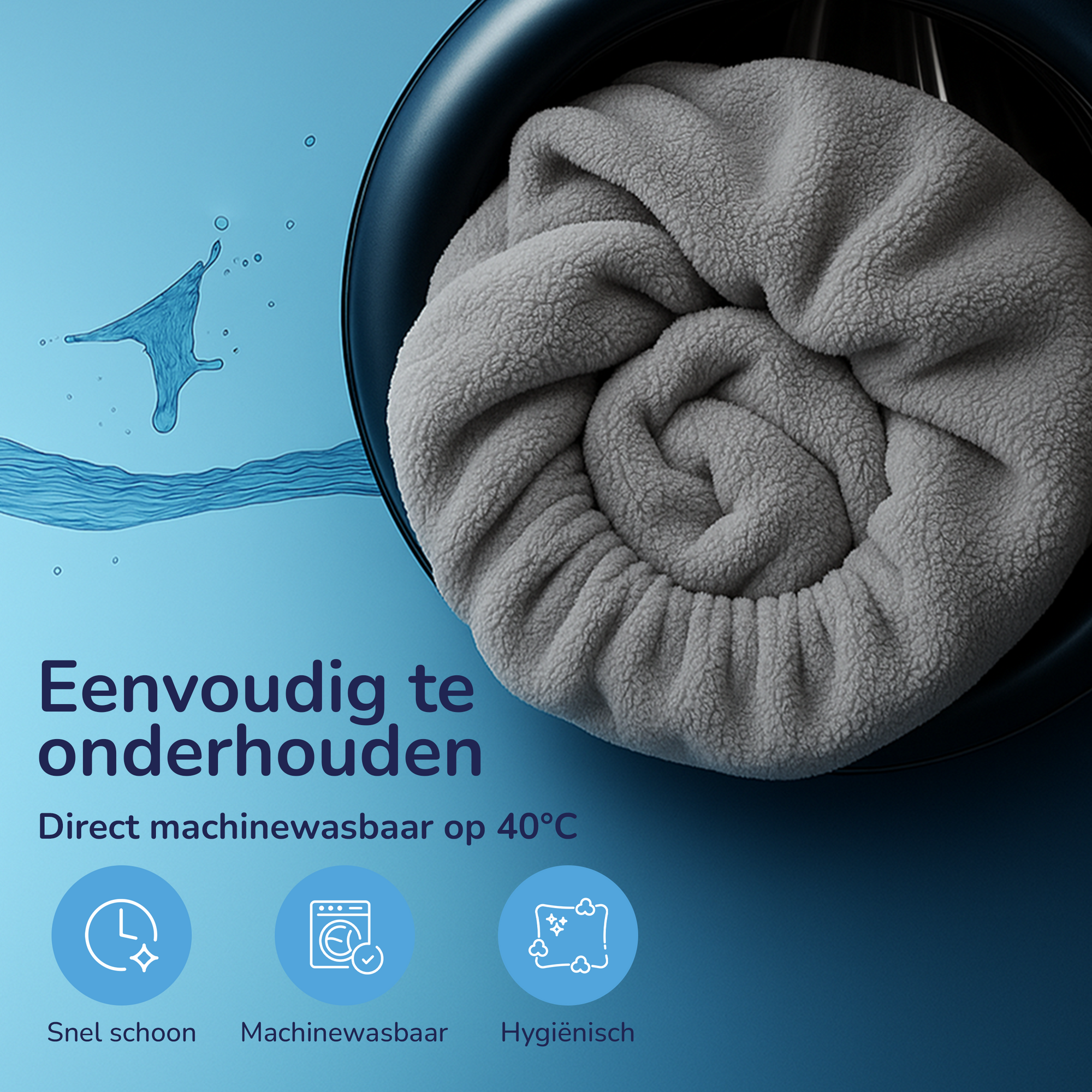 Teddy fleece hoeslaken - grijs