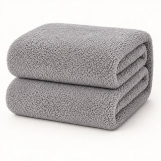 Teddy fleece hoeslaken - Grijs