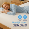 Teddy fleece hoeslaken - wit
