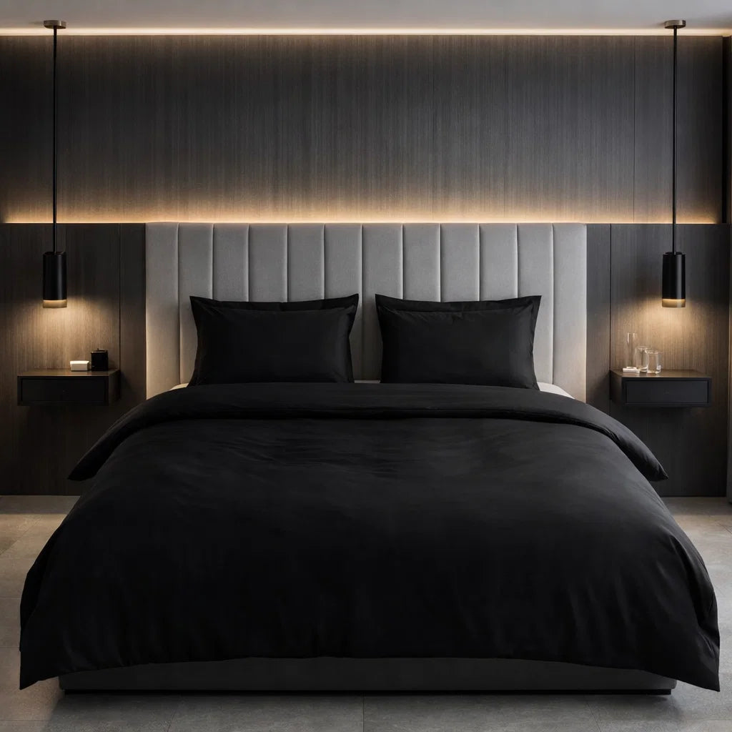 Decoware dekbedovertrek uni - Zwart - Katoen