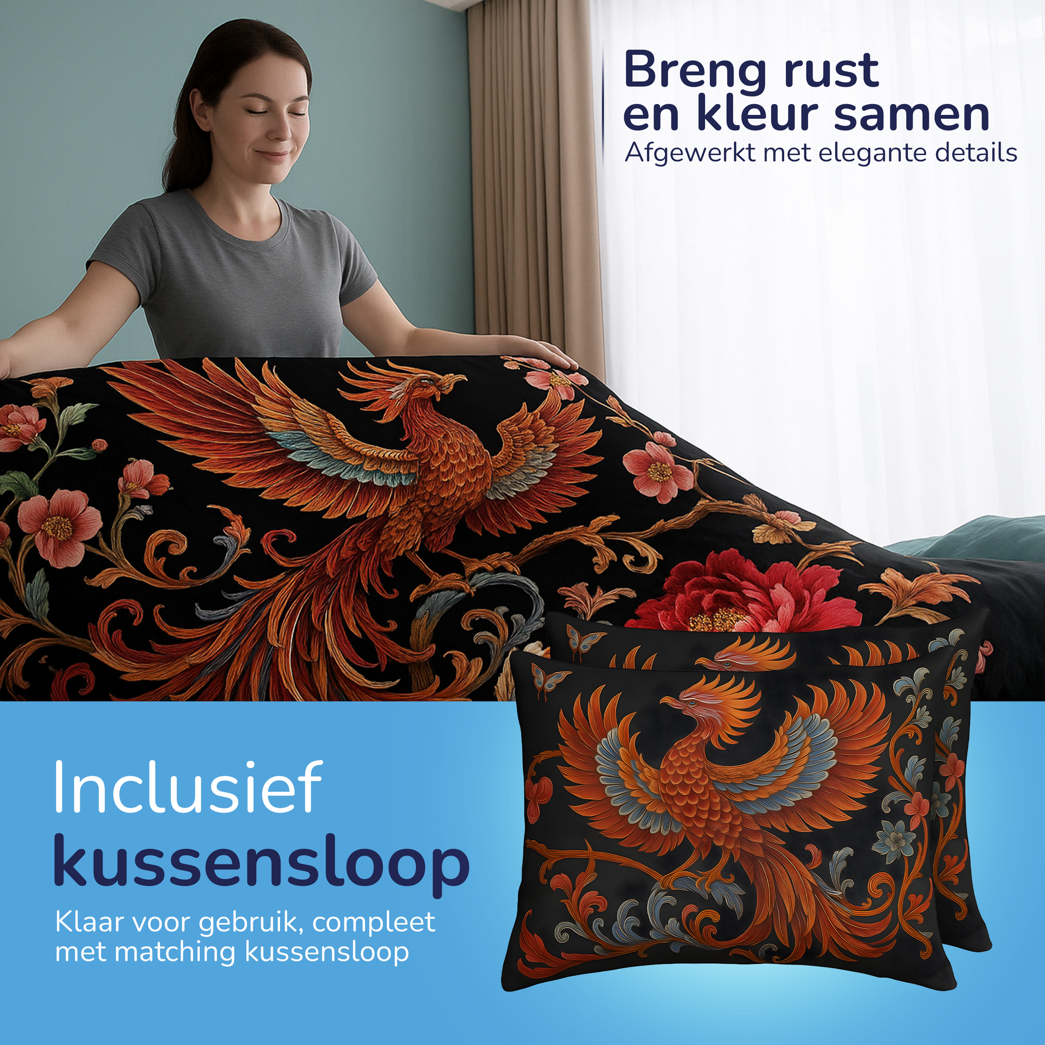 Decoware dekbedovertrek Phoenix Bloom - microvezel