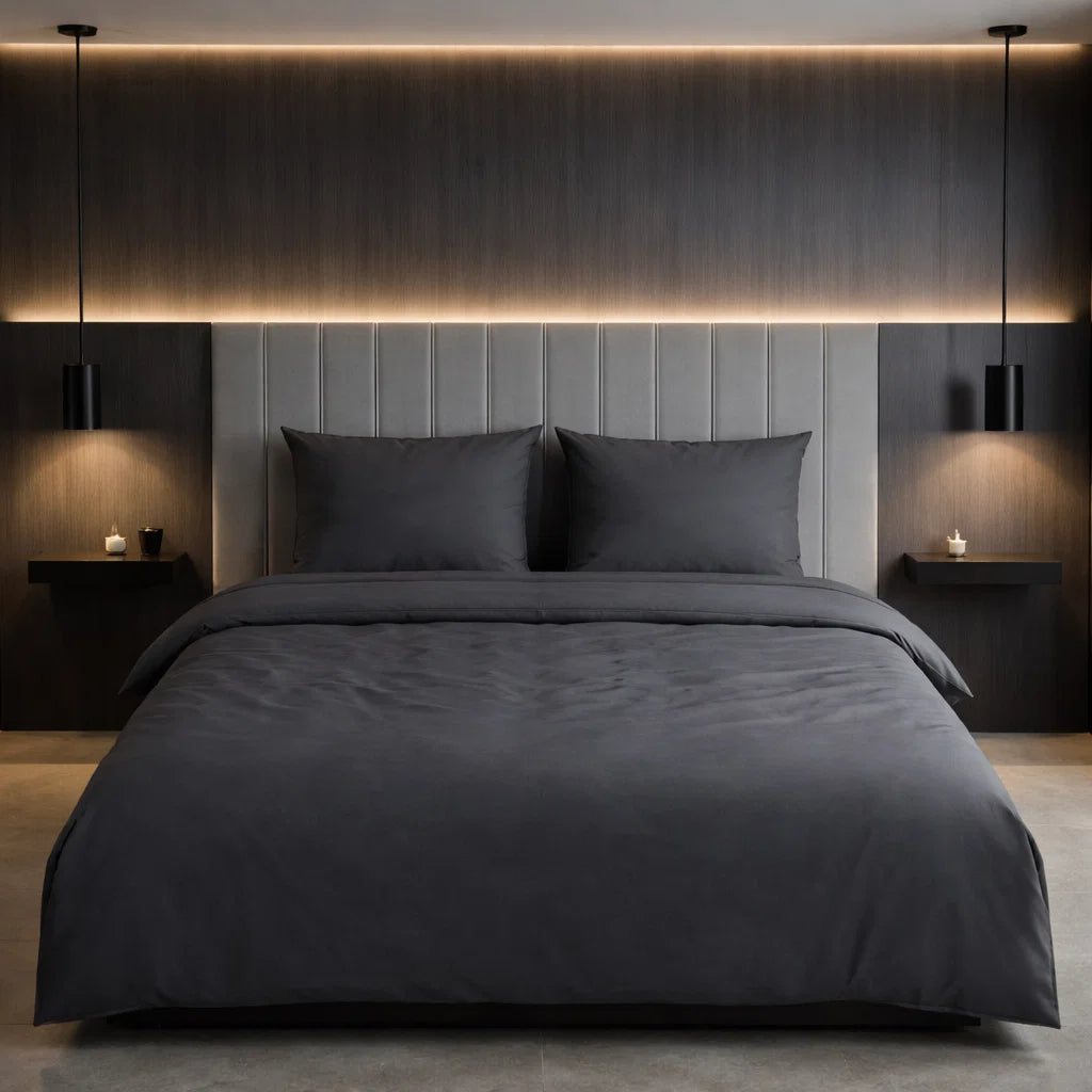 Decoware dekbedovertrek Uni - Antraciet - Katoen