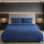 Decoware dekbedovertrek uni - Donkerblauw - Katoen