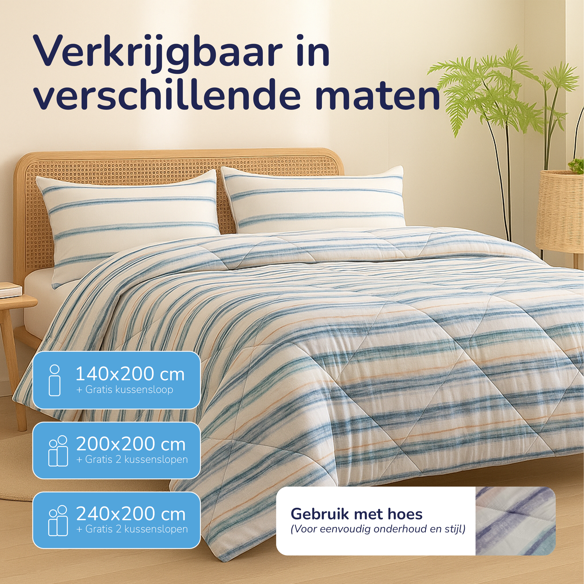 Decoware dekbed zonder overtrek inclusief kussensloop Horizon - microvezel