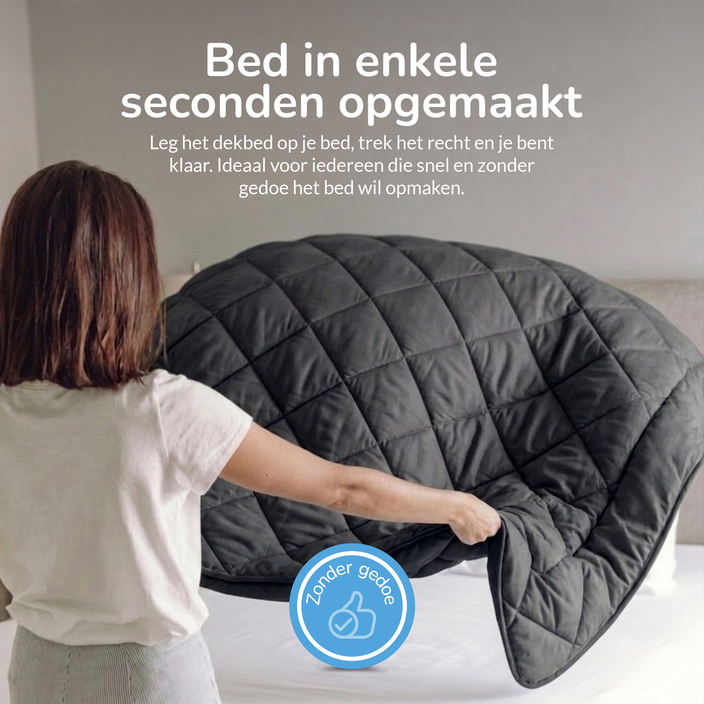 Decoware dekbed zonder overtrek incl. kussensloop - antraciet