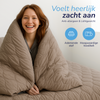 Decoware dekbed zonder overtrek incl. kussensloop - Tufted Curve - taupe