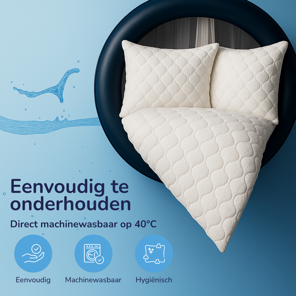 Decoware dekbed zonder overtrek incl. kussensloop - Tufted Curve - off white