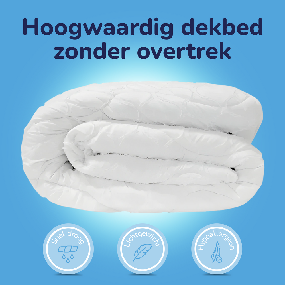 Decoware dekbed zonder overtrek incl. kussensloop - Tufted Curve - off white