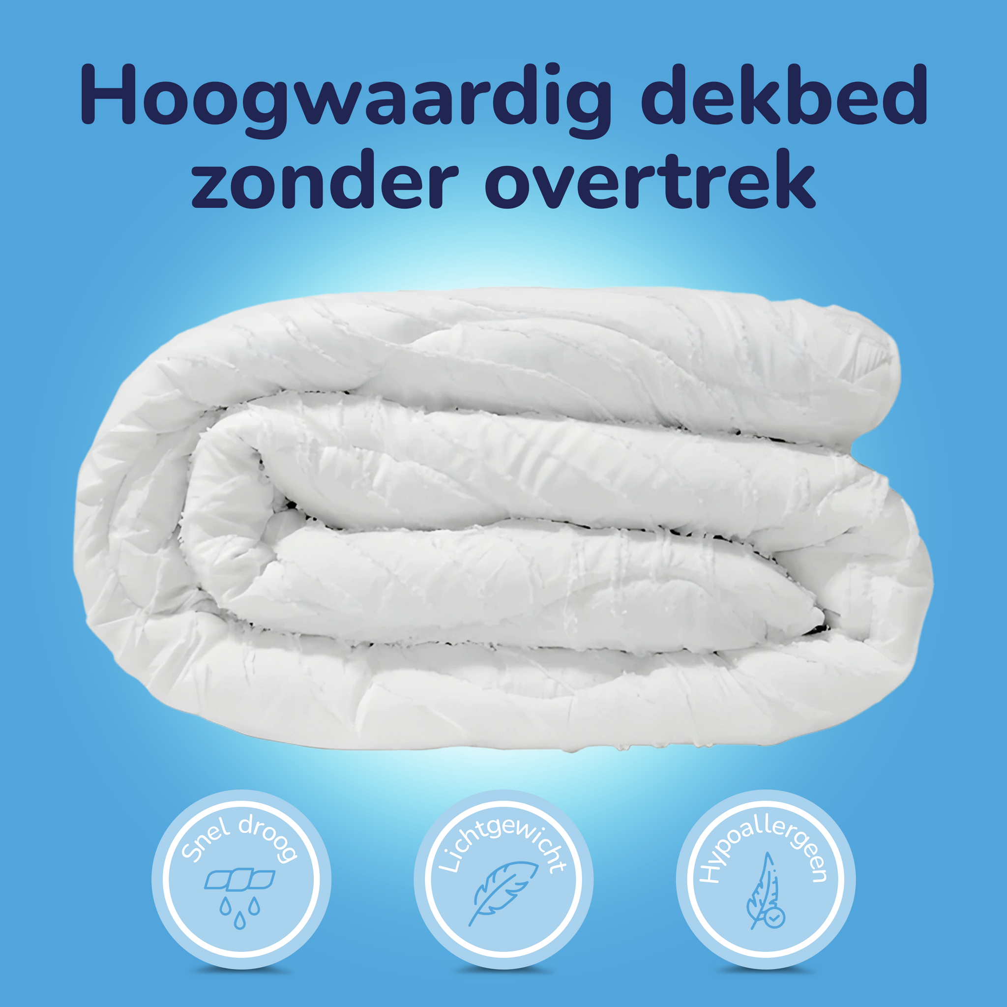 Decoware Easy dekbed zonder overtrek inclusief kussensloop - Tufted Waves - off white