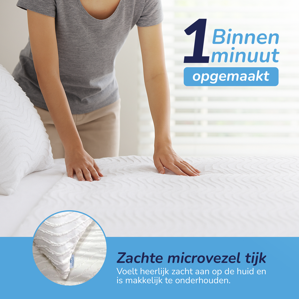 Decoware dekbed zonder overtrek incl. kussensloop - Tufted Waves - off white