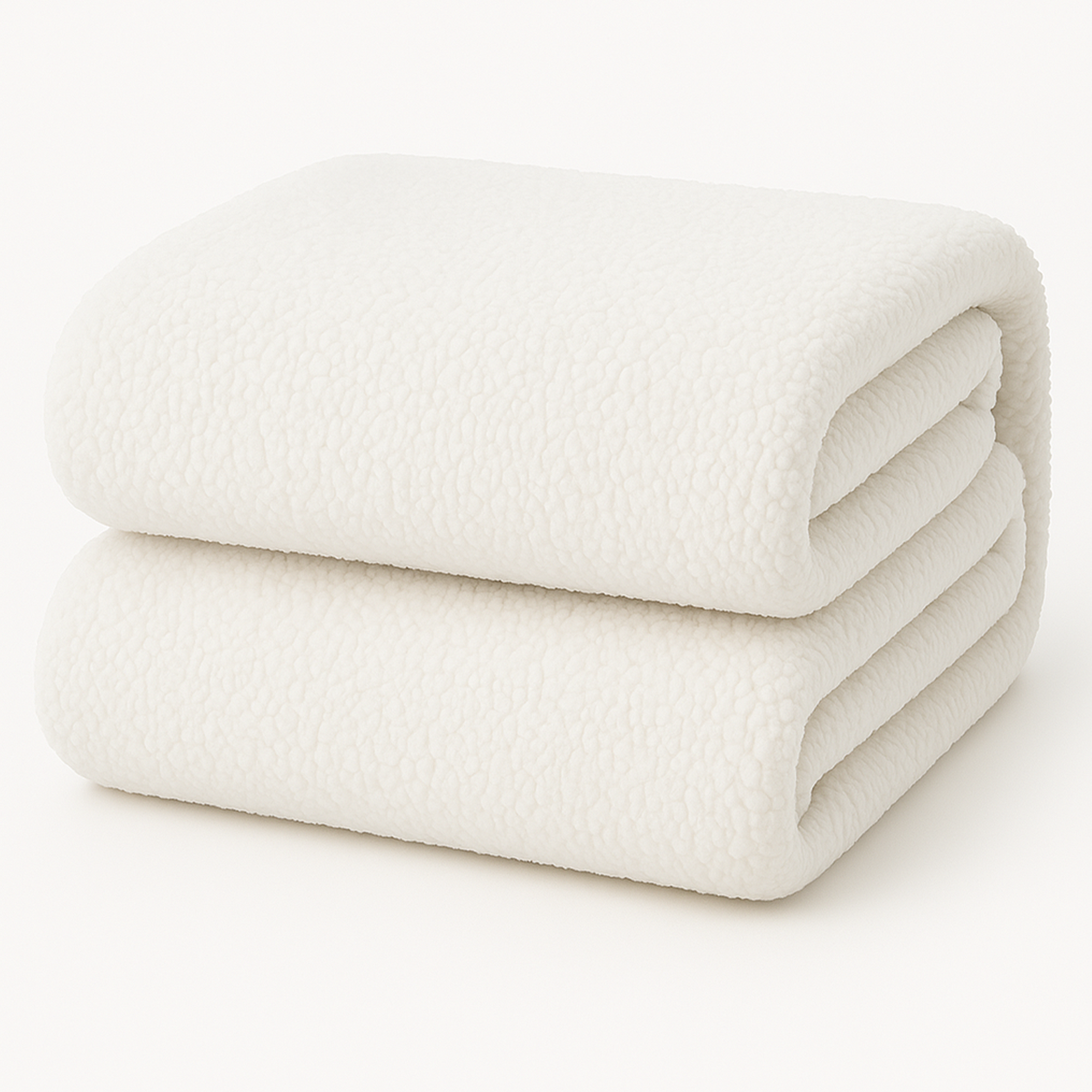 Teddy fleece hoeslaken - wit