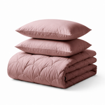 Dekbed zonder overtrek Roze - Katoen Percale - Incl. Kussenslopen - 240x220 cm