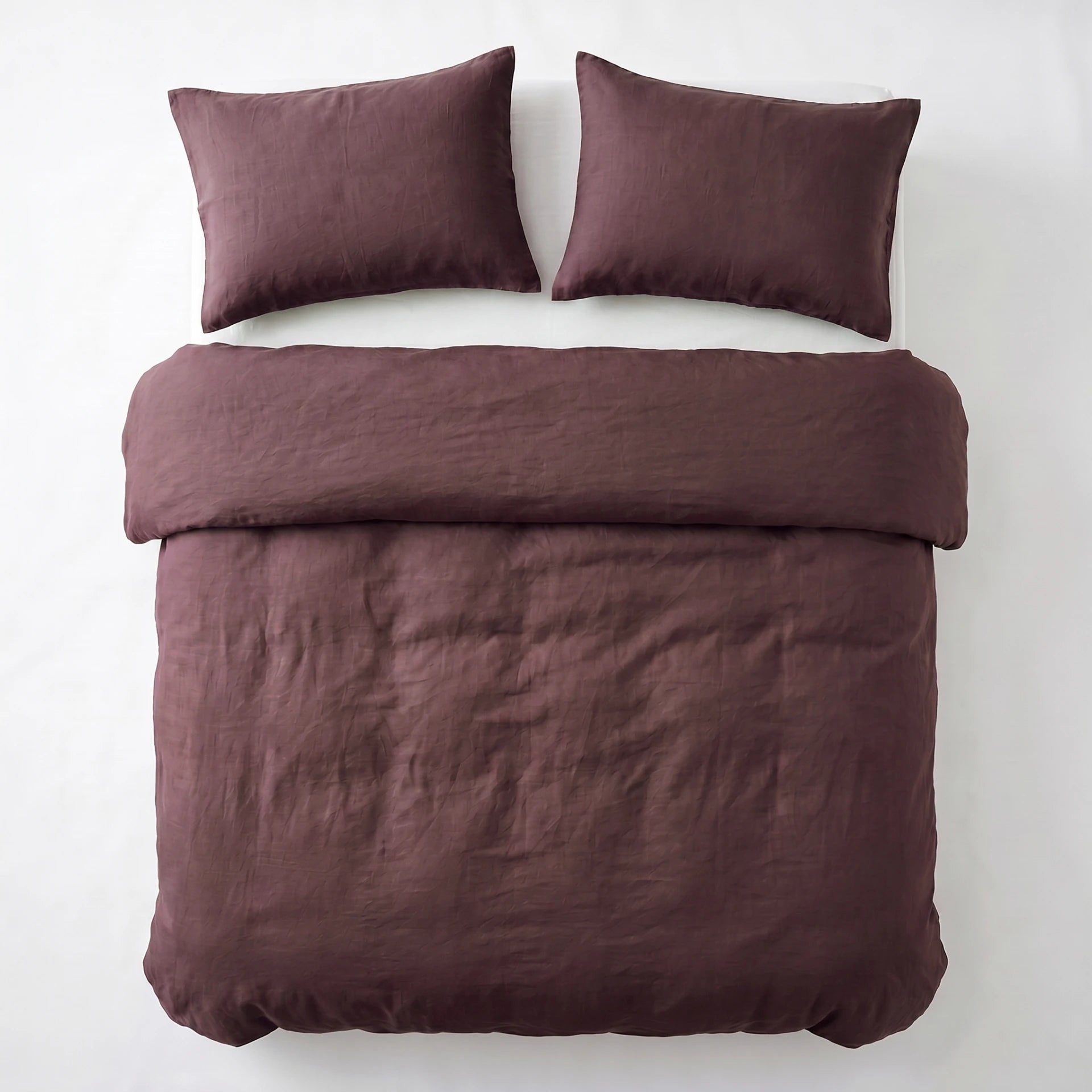 Dreamhouse dekbedovertrek Stone Washed Katoen - Burgundy