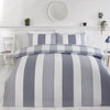 Purest Home dekbedovertrek Chambray Stripe denim - polykatoen - lits-jumeaux (230x220 + 2st. 50x75 cm)