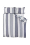 Purest Home dekbedovertrek Chambray Stripe denim - polykatoen - lits-jumeaux