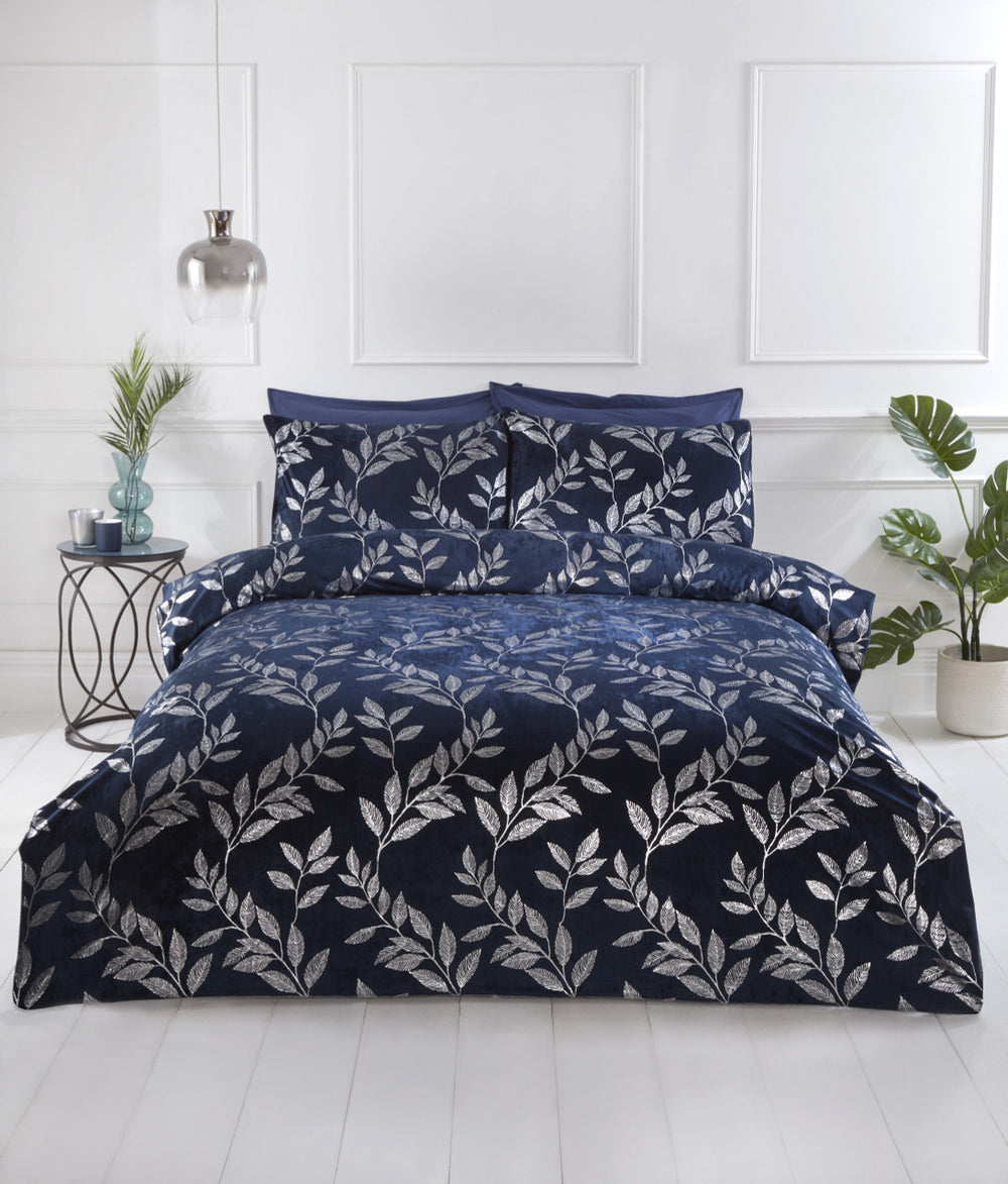 Belle Maison dekbedovertrek Como navy - velvet
