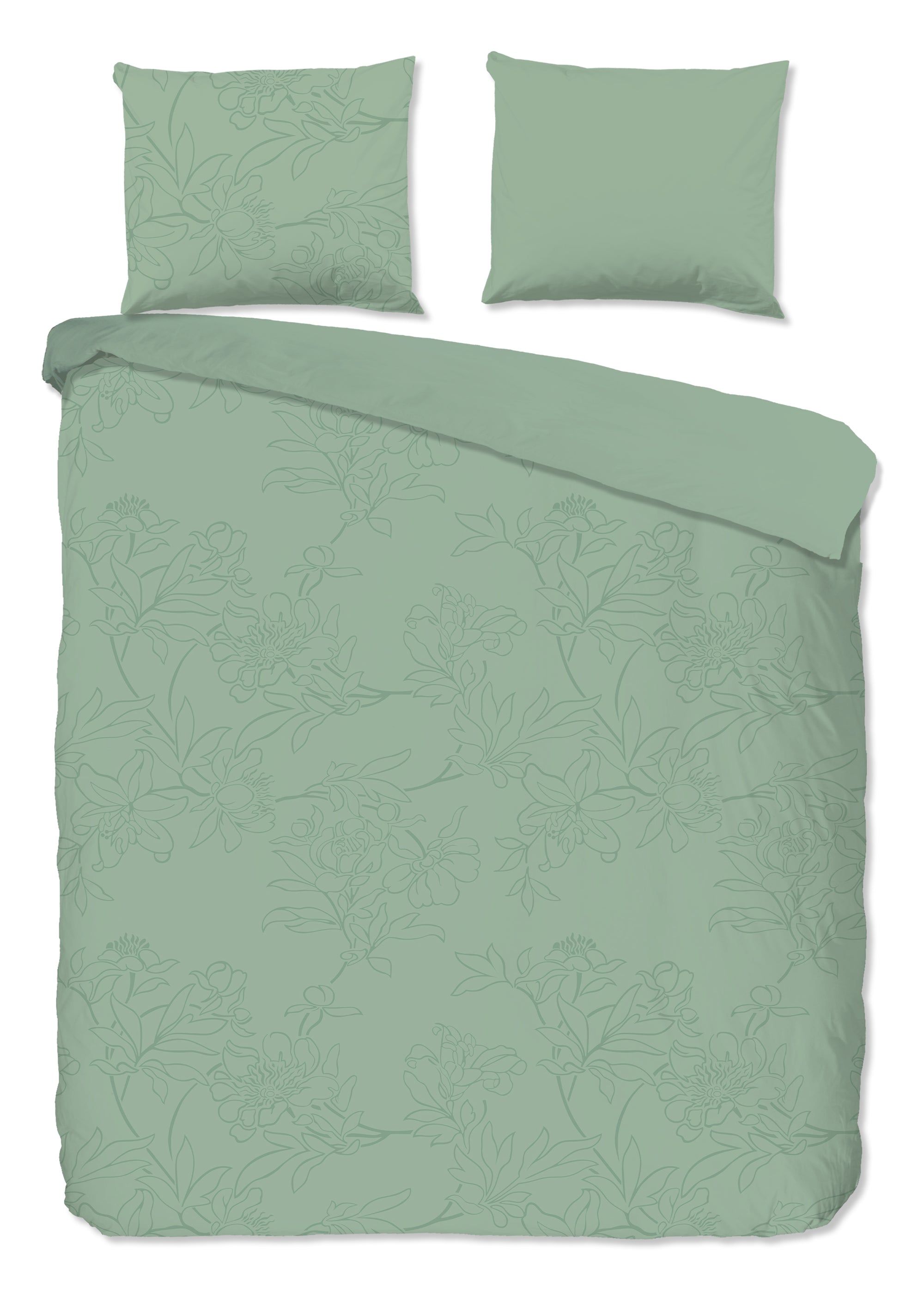 Pure dekbedovertrek Den Haag - Groen - Microvezel