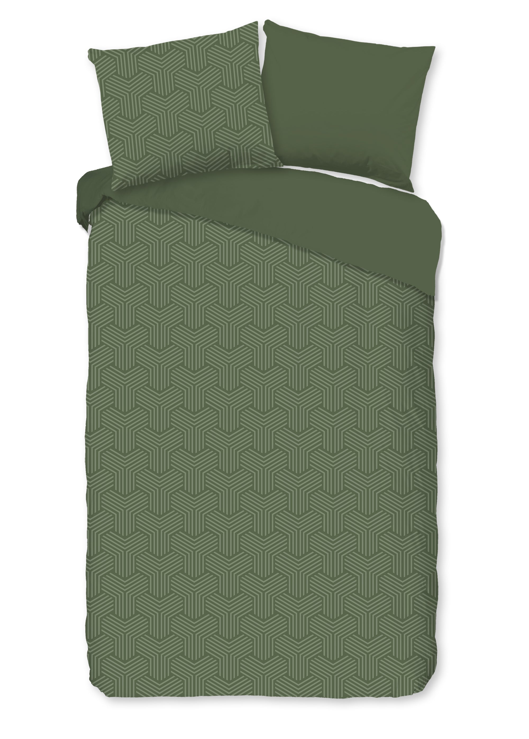 Pure dekbedovertrek Groningen - Groen - Microvezel