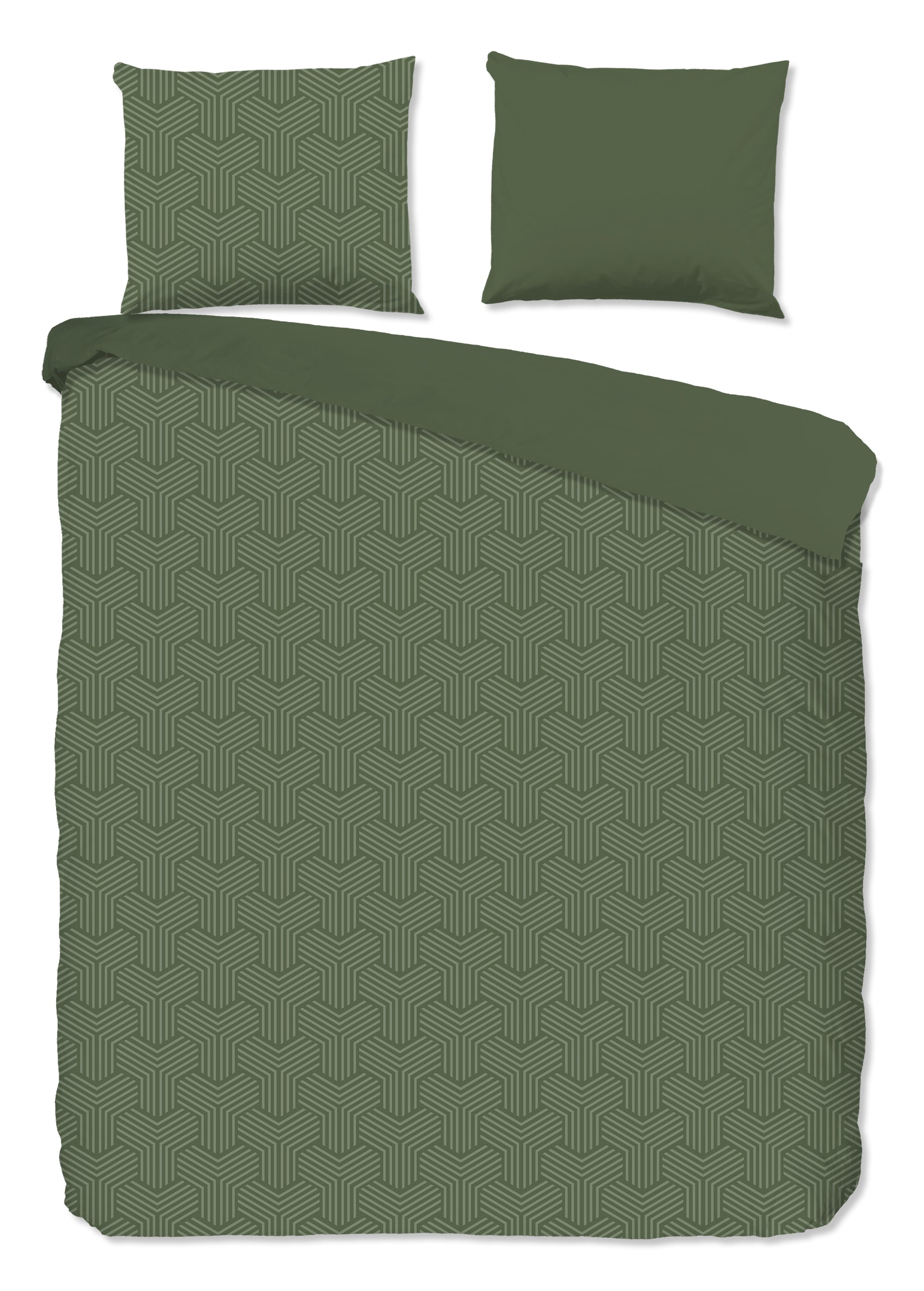 Pure dekbedovertrek Groningen - Groen - Microvezel