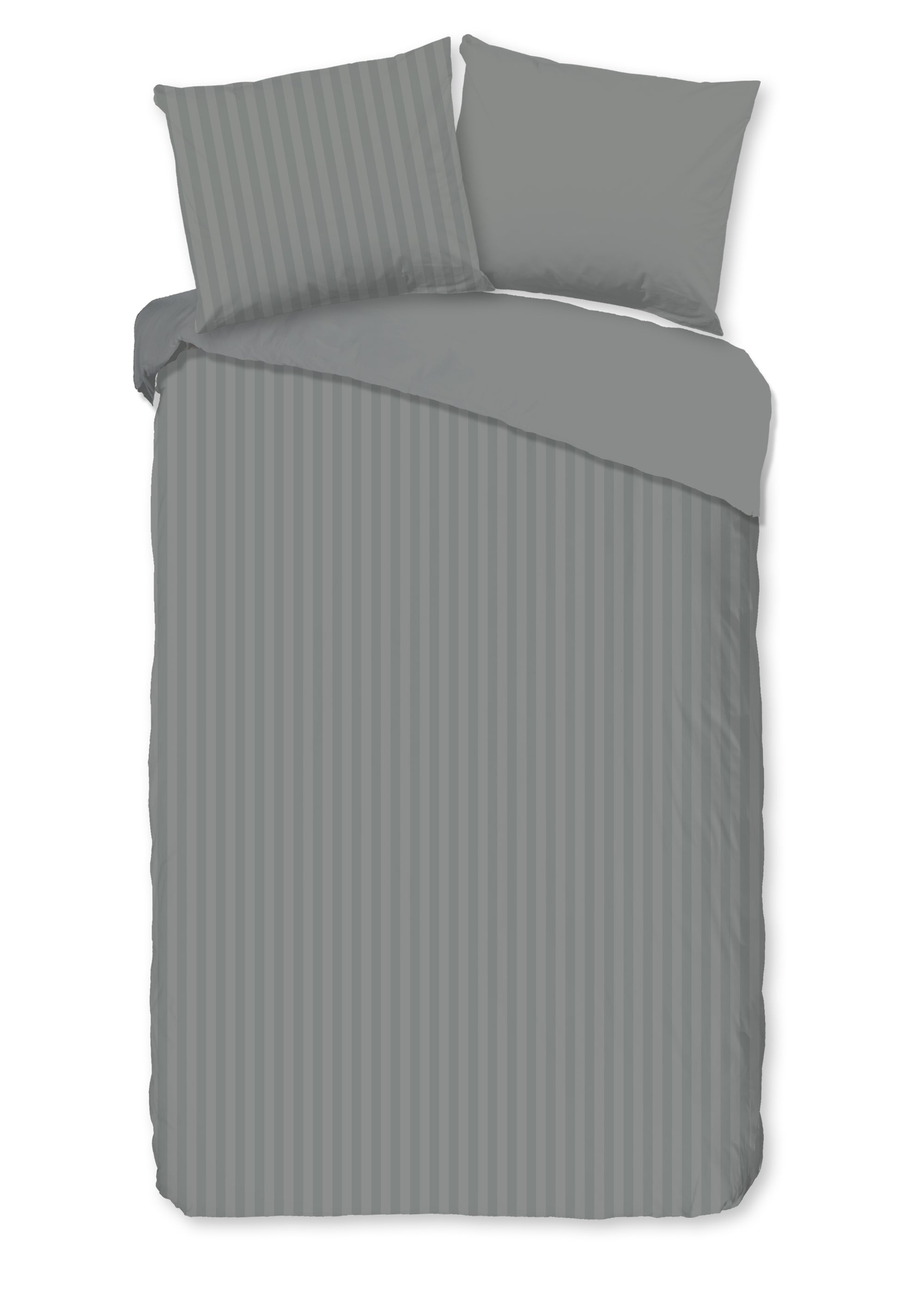 Descanso dekbedovertrek Hotel Sevilla - Grijs - Katoensatijn