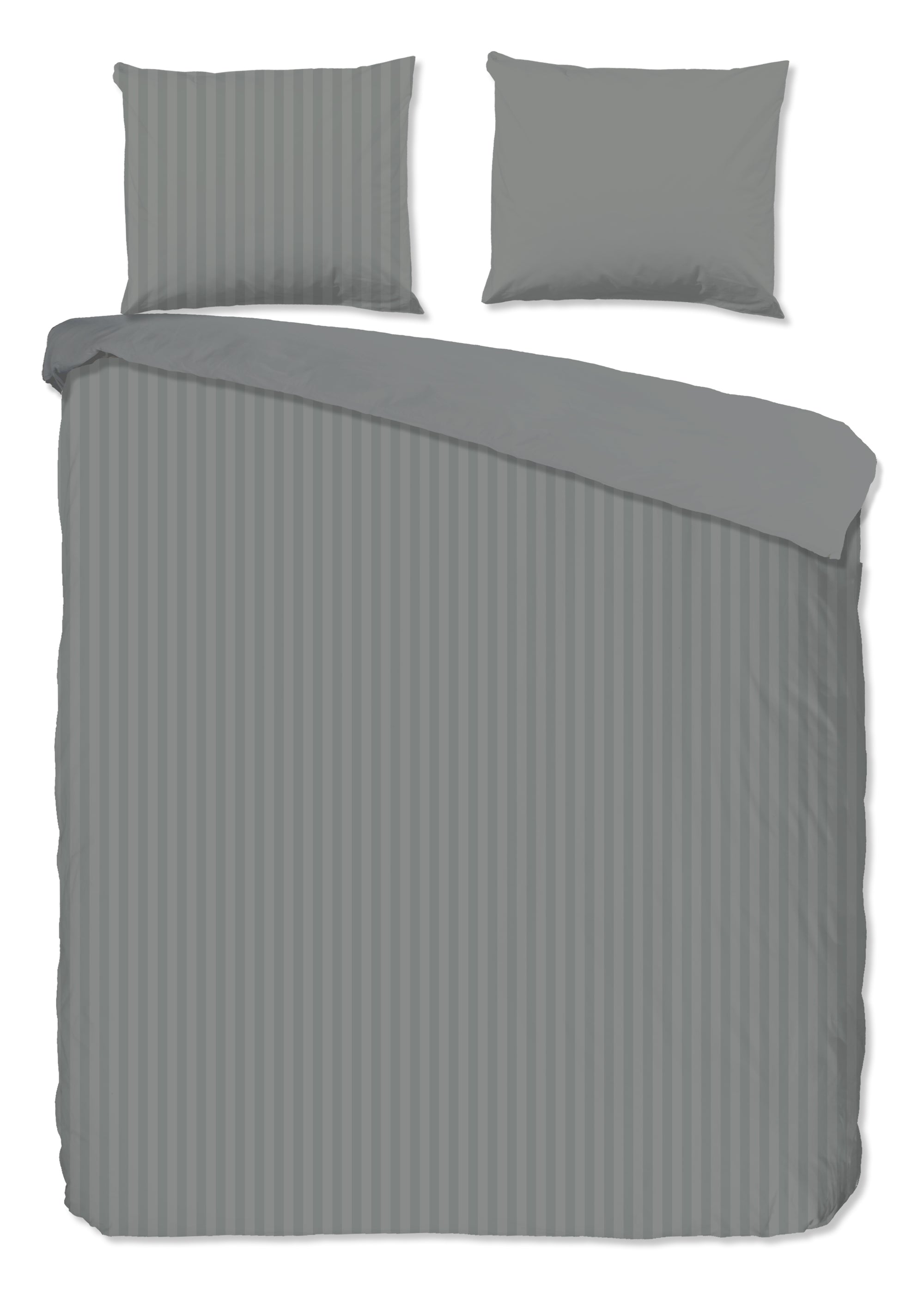 Descanso dekbedovertrek Hotel Sevilla - Grijs - Katoensatijn