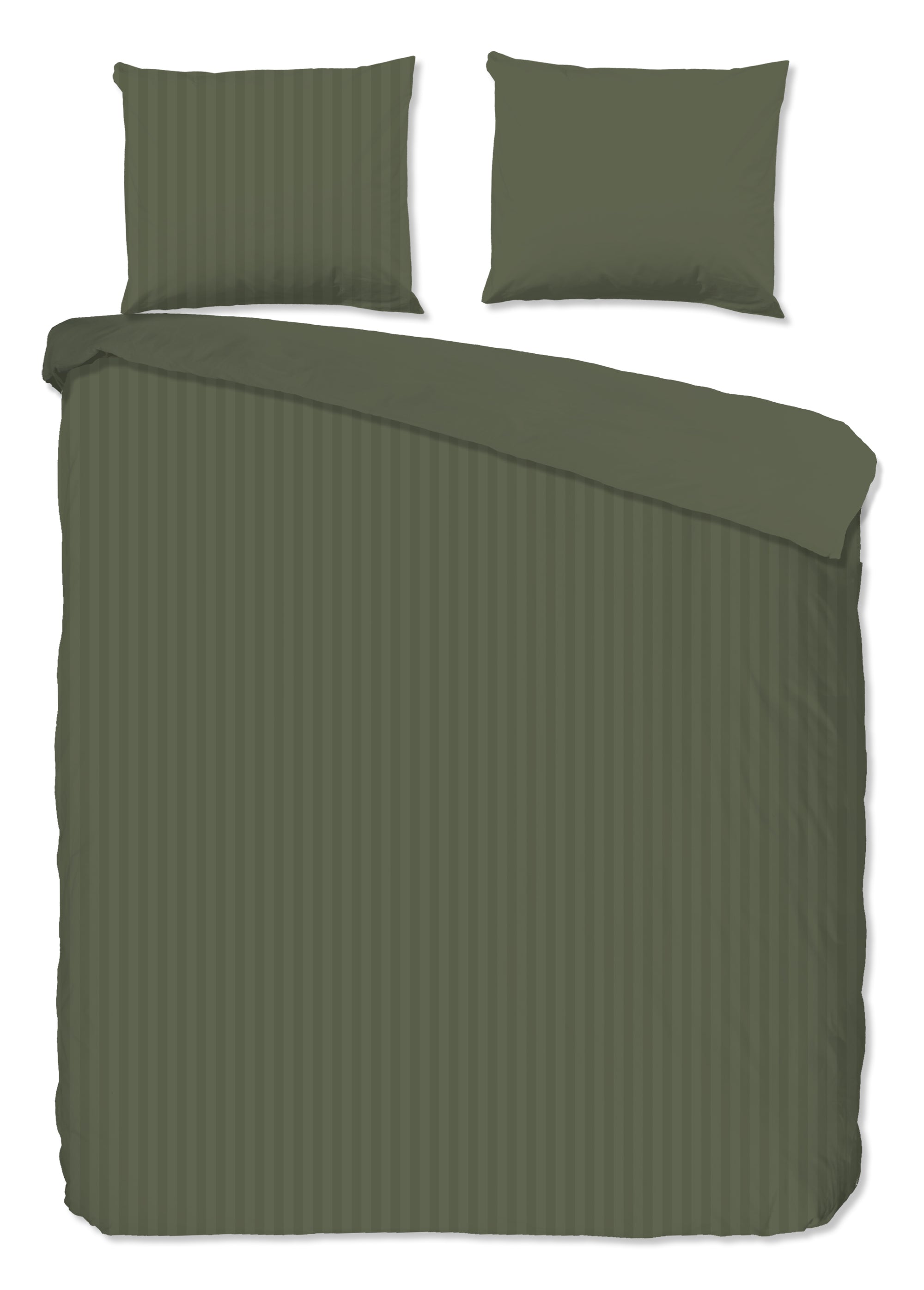 Descanso dekbedovertrek Hotel Sevilla - Olive Green - Katoensatijn
