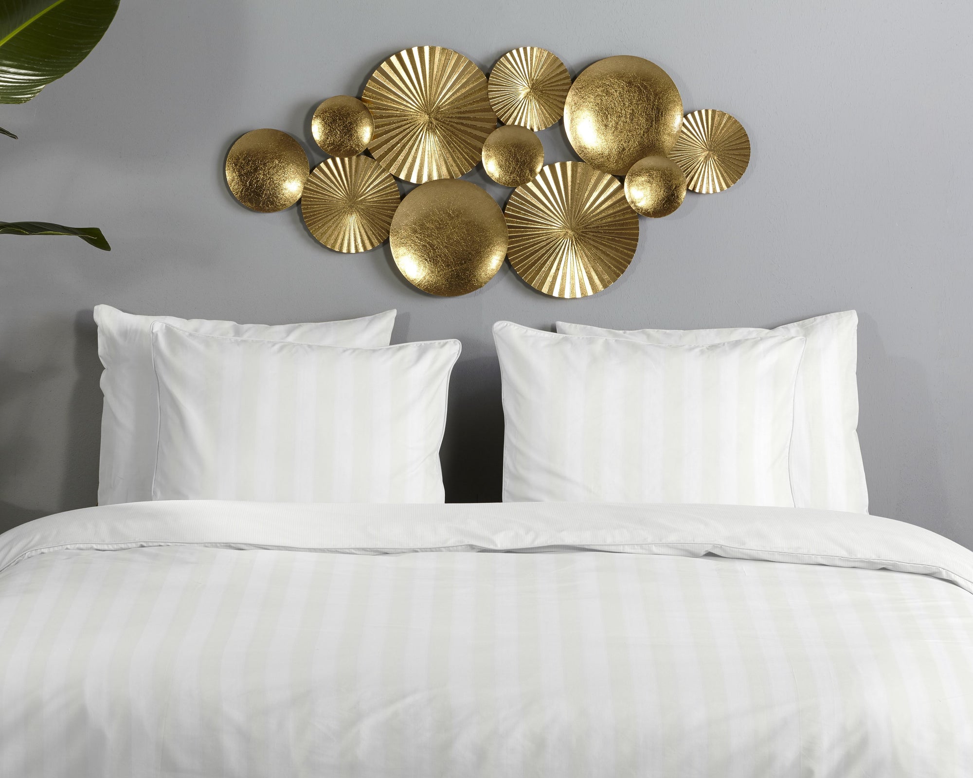 Descanso dekbedovertrek Hotel Sevilla - Wit - Katoensatijn