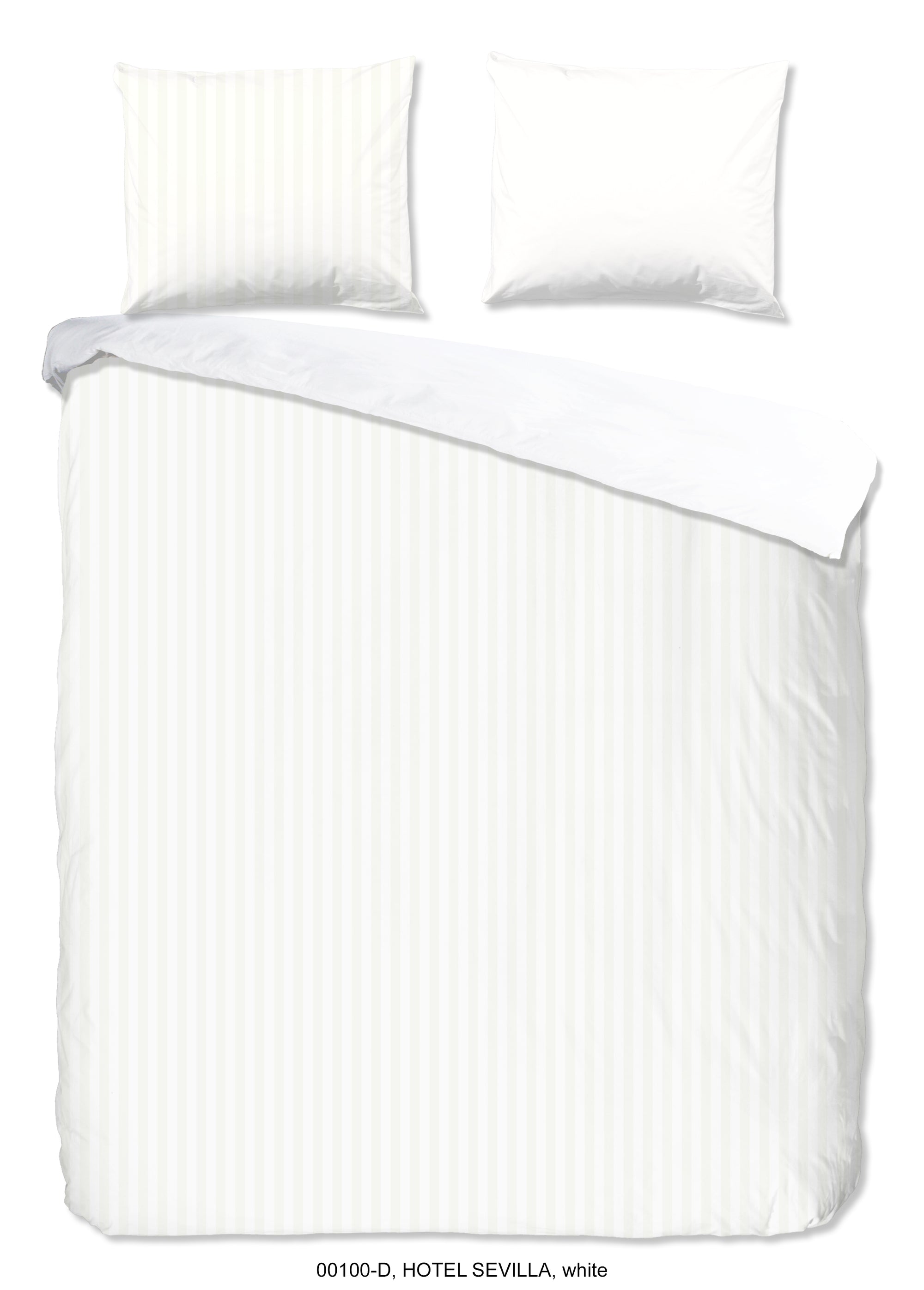 Descanso dekbedovertrek Hotel Sevilla - Wit - Katoensatijn