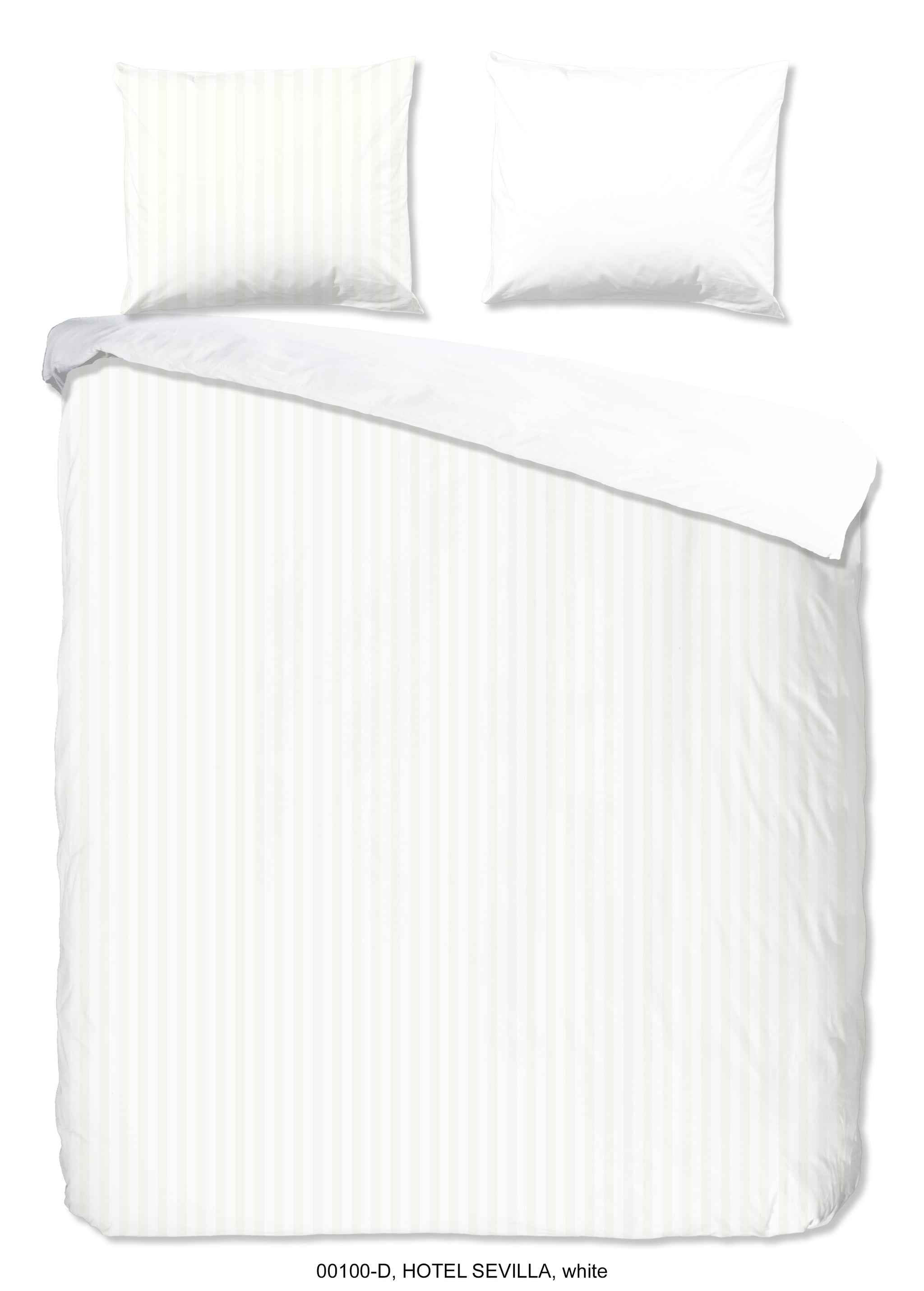Descanso dekbedovertrek Hotel Sevilla - Wit - Katoensatijn