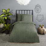 Descanso ledikant dekbedovertrek Hotel Sevilla - Olive Green - katoen - 100x135 + 40x60 cm