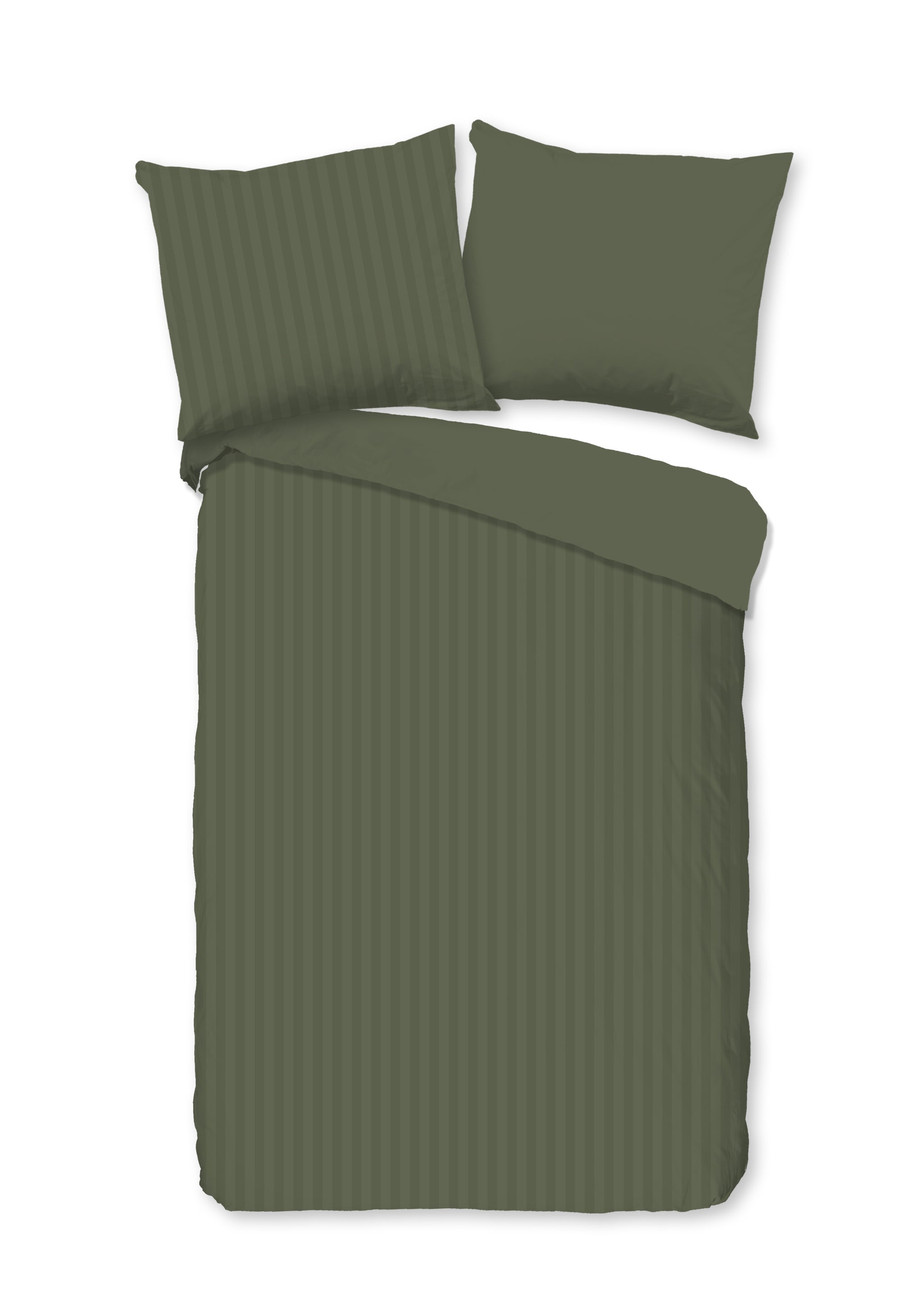 Descanso ledikant dekbedovertrek Hotel Sevilla - Olive Green - katoen - 100x135 + 40x60 cm