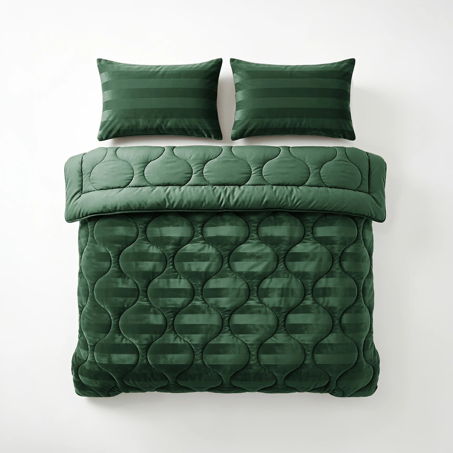 Sleeptime Lazy dekbed zonder overtrek Hotel Velvet excl. kussensloop - Donker Groen