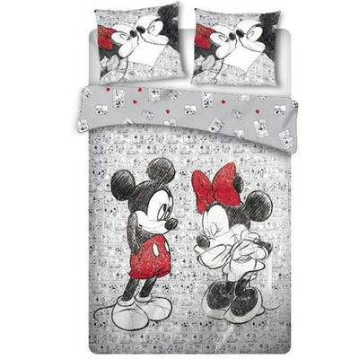 Mickey & Minnie Mouse kinderdekbedovertrek Kissing - microvezel