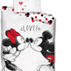 Disney dekbedovertrek Minnie & Mickey Love - katoen - eenpersoons (140x200 + 65x65 cm)