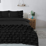 Dreamhouse dekbedovertrek Cyprus - zwart - Katoen - 1-persoons (140x220 + 60x70cm)