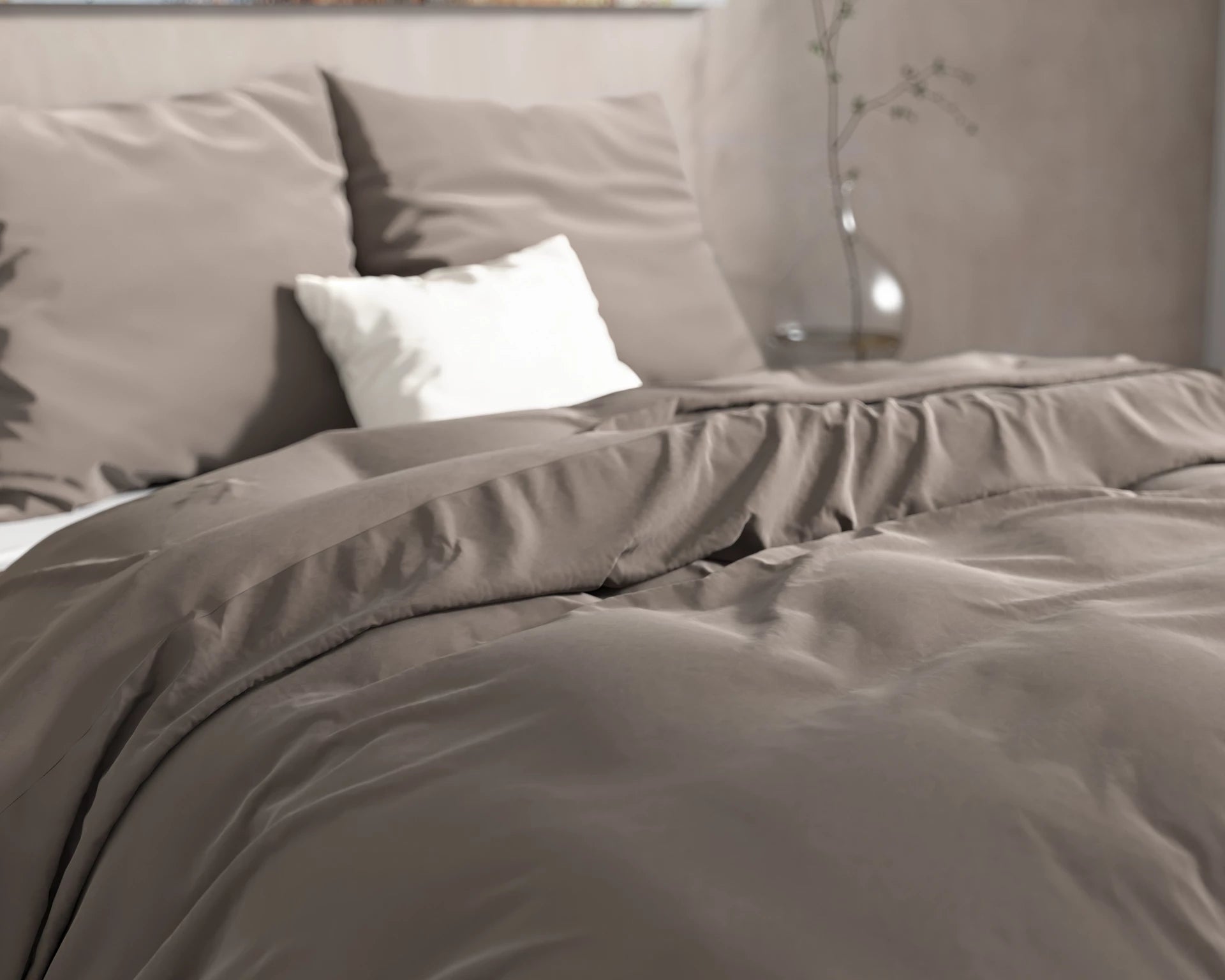 Dreamhouse dekbedovertrek Mendez - Taupe - Flanel