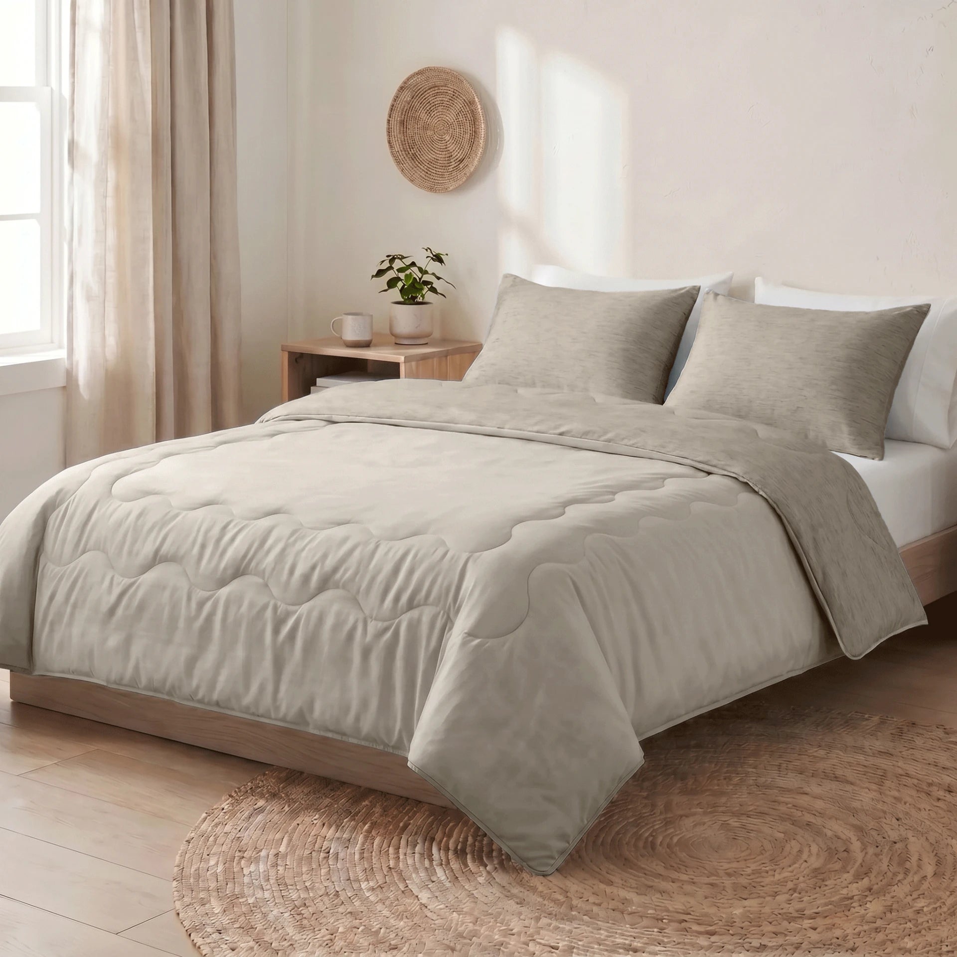 Dreamhouse verkoelend zomerdekbed zonder overtrek Blue Cell excl. kussensloop - Taupe