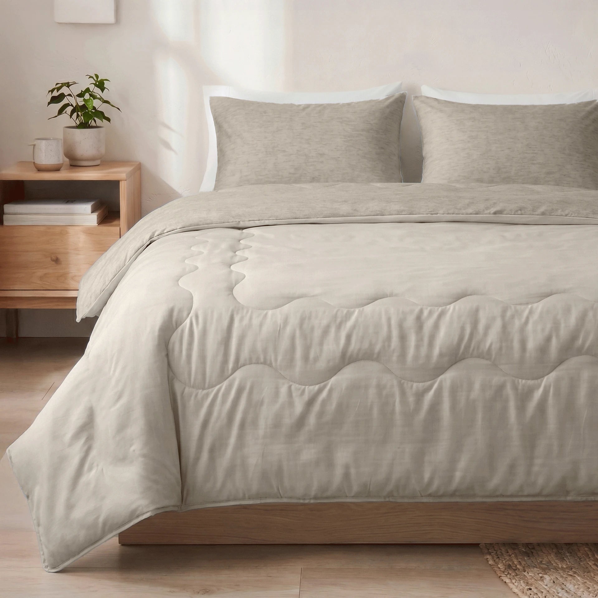 Dreamhouse verkoelend zomerdekbed zonder overtrek Blue Cell excl. kussensloop - Taupe - vooraanzicht