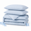 Dreamhouse verkoelend zomerdekbed zonder overtrek Blue Cell incl. kussensloop - Blauw
