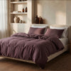 Dreamhouse dekbedovertrek Stone Washed Katoen - Burgundy