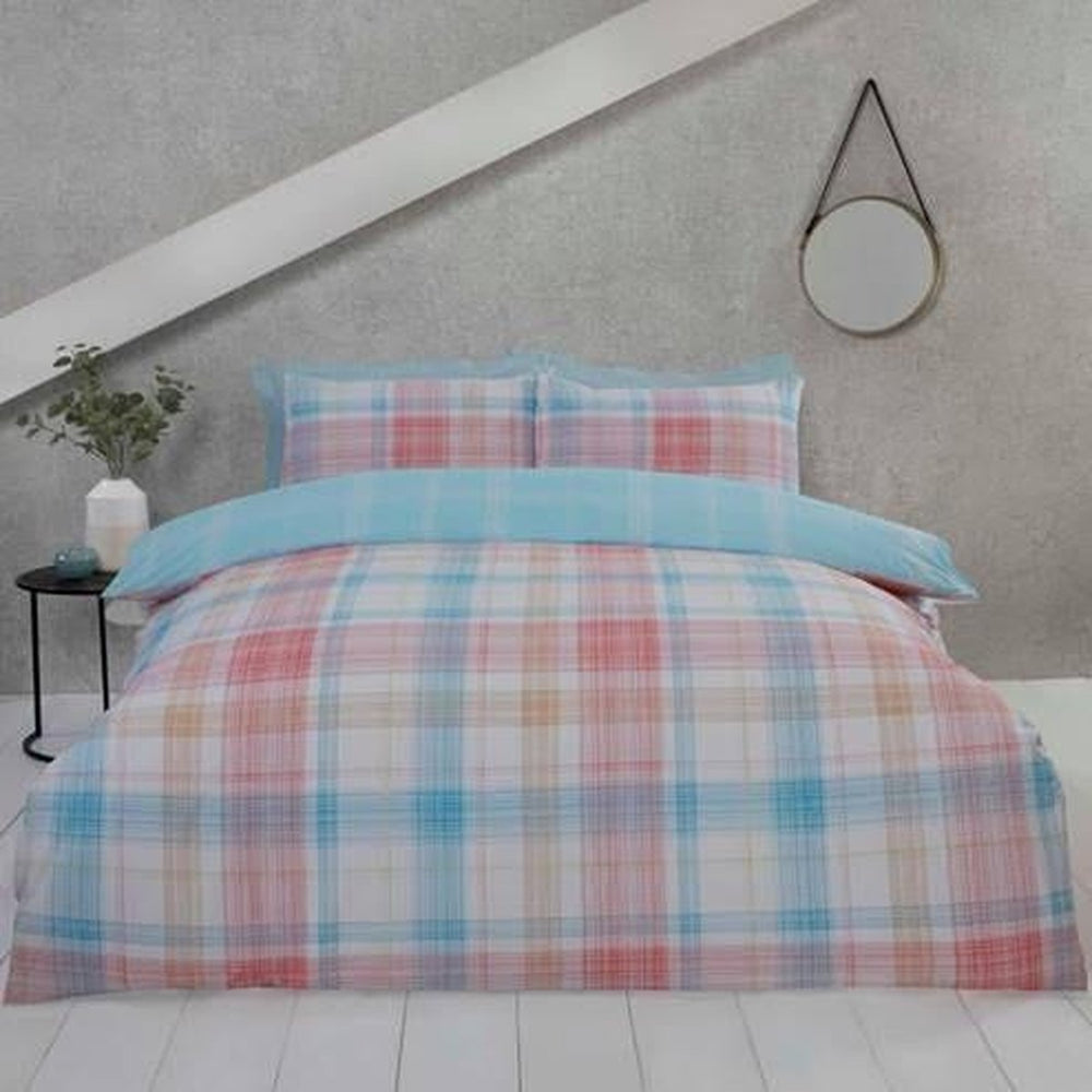 Finest Homeware dekbedovertrek Check - polykatoen - multi