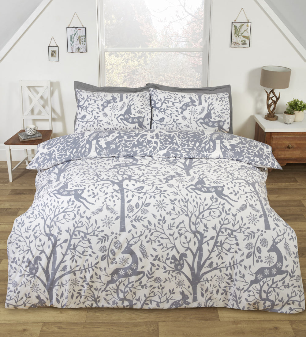 Finest Homeware dekbedovertrek Tatton - polykatoen - grijs